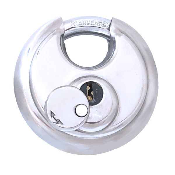 YETI Disc / Shield Padlock — Stainless Steel